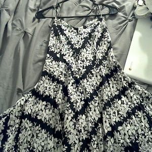 Black and white floral dress